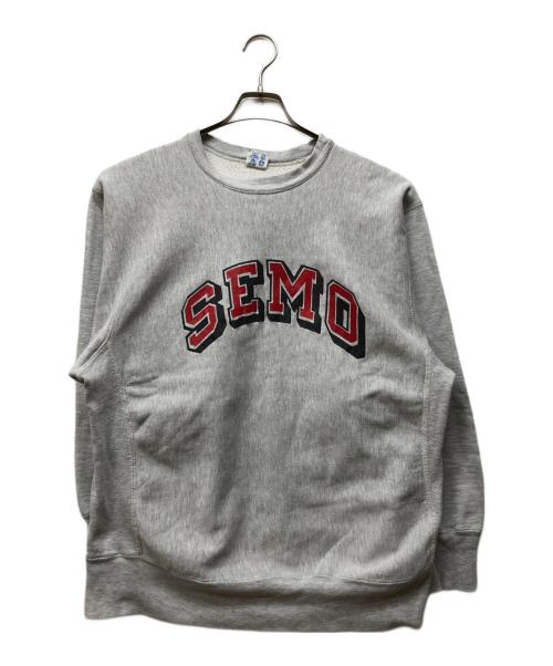 Champion（チャンピオン）Champion (チャンピオン) REVERSE WEAVE クルーネックスウェット グレー×レッド サイズ:XLの古着・服飾アイテム