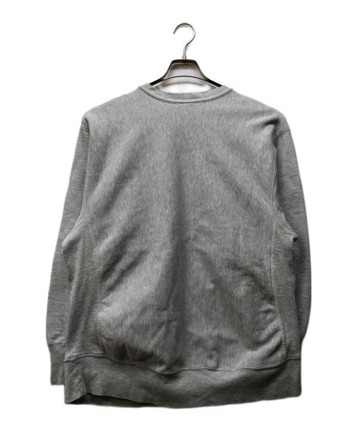 Champion（チャンピオン）Champion (チャンピオン) REVERSE WEAVE クルーネックスウェット グレー×レッド サイズ:XLの古着・服飾アイテム