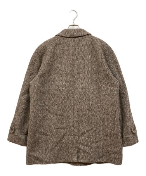 J.PRESS（ジェイプレス）J.PRESS (ジェイプレス) ツイードステンカラーコート ブラウン サイズ:C94-W82-T175の古着・服飾アイテム