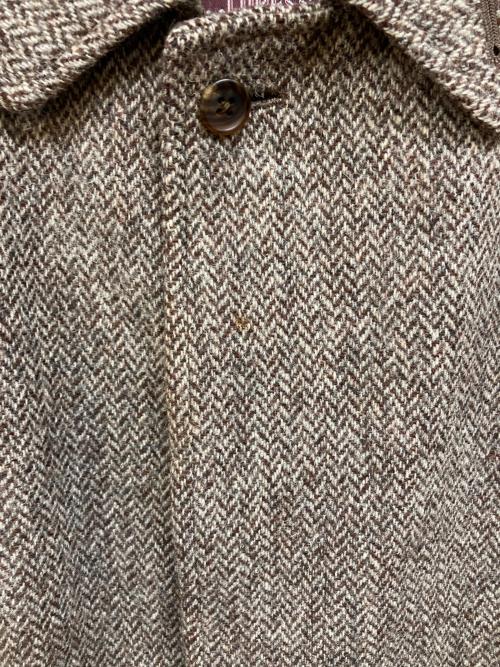 J.PRESS（ジェイプレス）J.PRESS (ジェイプレス) ツイードステンカラーコート ブラウン サイズ:C94-W82-T175の古着・服飾アイテム