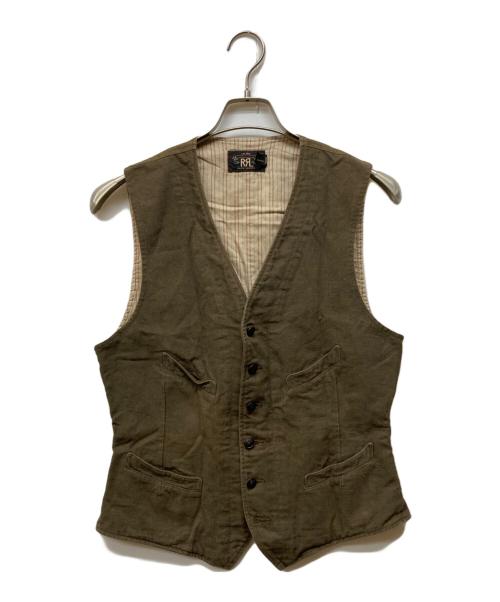 RRL（ダブルアールエル）RRL (ダブルアールエル) ミリタリーリネン切替ジレ カーキ サイズ:Mの古着・服飾アイテム