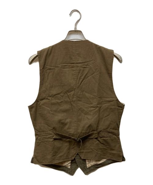 RRL（ダブルアールエル）RRL (ダブルアールエル) ミリタリーリネン切替ジレ カーキ サイズ:Mの古着・服飾アイテム