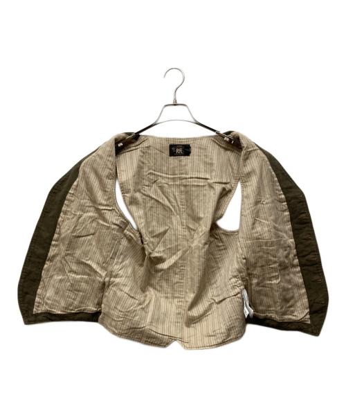RRL（ダブルアールエル）RRL (ダブルアールエル) ミリタリーリネン切替ジレ カーキ サイズ:Mの古着・服飾アイテム