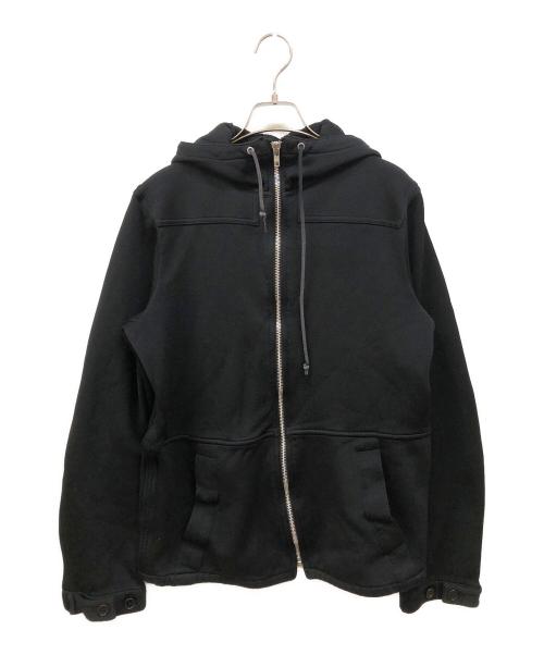 COMME des GARCONS HOMME（コムデギャルソン オム）COMME des GARCONS HOMME (コムデギャルソン オム) 縮絨ジップアップパーカー ブラック サイズ:XSの古着・服飾アイテム