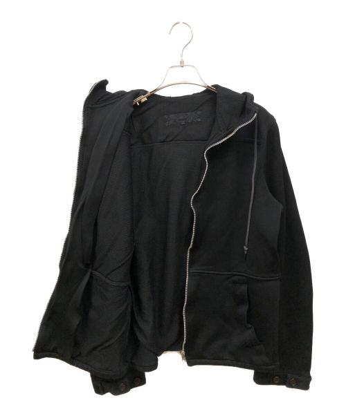 COMME des GARCONS HOMME（コムデギャルソン オム）COMME des GARCONS HOMME (コムデギャルソン オム) 縮絨ジップアップパーカー ブラック サイズ:XSの古着・服飾アイテム