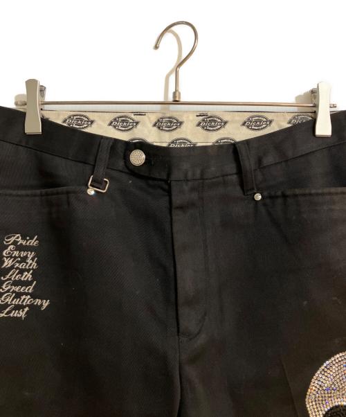 Dickies（ディッキーズ）Dickies (ディッキーズ) JWYED (ジェイド) スワロフスキーカスタムワークパンツ ブラック サイズ:32の古着・服飾アイテム