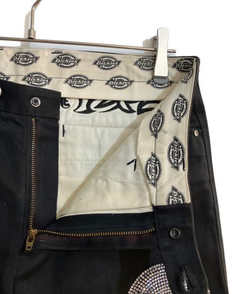 Dickies（ディッキーズ）Dickies (ディッキーズ) JWYED (ジェイド) スワロフスキーカスタムワークパンツ ブラック サイズ:32の古着・服飾アイテム