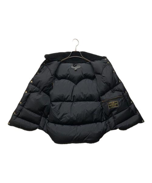 RockyMountainFeatherBed（ロッキーマウンテンフェザーベッド）RockyMountainFeatherBed (ロッキーマウンテンフェザーベッド) WACKO MARIA (ワコマリア) レオパードレザー切替ダウンベスト ブラック×ブラウン サイズ:36の古着・服飾アイテム