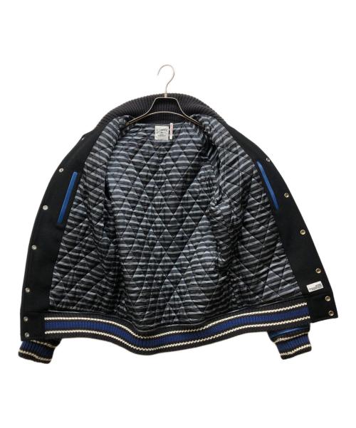 BEDWIN &THE HEARTBREAKERS（ベドウィンアンドザ ハートブレイカーズ）BEDWIN &THE HEARTBREAKERS (ベドウィンアンドザ ハートブレイカーズ) スタジャン ブラック×ブルー サイズ:3の古着・服飾アイテム