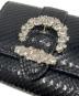 JIMMY CHOO (ジミーチュウ) CHERI CARD CASE RIZARD ブラック：15000円