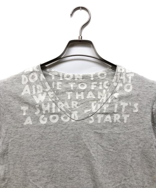 Maison Margiela（メゾンマルジェラ）Maison Margiela (メゾンマルジェラ) ここのえ期 エイズTシャツ グレー サイズ:Sの古着・服飾アイテム