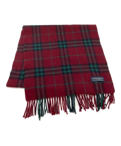 BURBERRY LONDON（バーバリーロンドン）BURBERRY LONDON (バーバリーロンドン) カシミヤタータンチェックマフラー レッドの古着・服飾アイテム