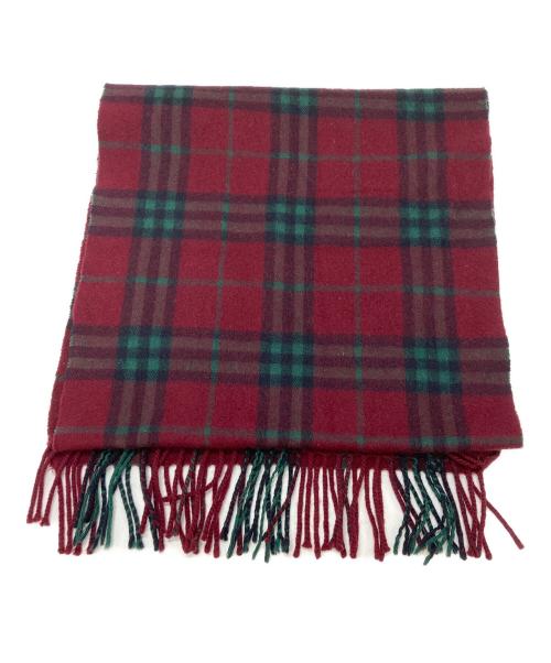 BURBERRY LONDON（バーバリーロンドン）BURBERRY LONDON (バーバリーロンドン) カシミヤタータンチェックマフラー レッドの古着・服飾アイテム