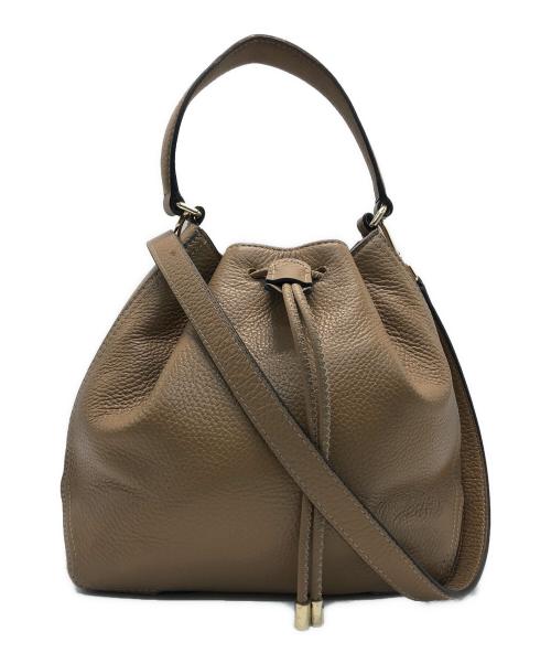 FURLA（フルラ）FURLA (フルラ) アテナ 2WAY 巾着ショルダーバッグ ブラウンの古着・服飾アイテム