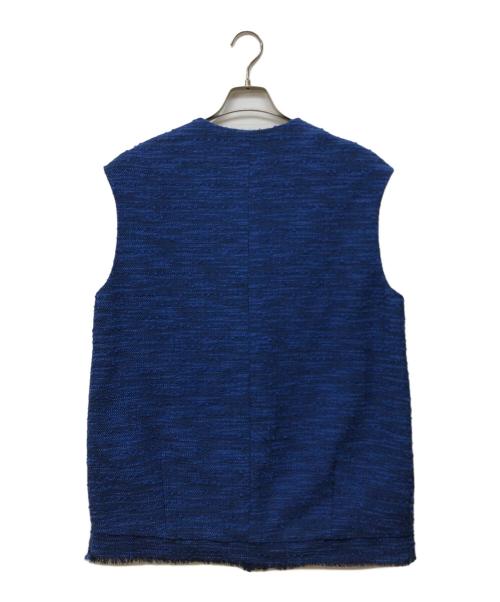 Demi-Luxe Beams（デミルクス ビームス）Demi-Luxe BEAMS (デミルクス ビームス) カラーツイードジレ ブルー サイズ:36の古着・服飾アイテム