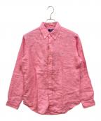 POLO RALPH LAURENポロ・ラルフローレン）の古着「リネンシャツ」｜ピンク