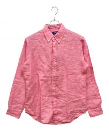 POLO RALPH LAUREN（ポロ・ラルフローレン）の古着「リネンシャツ」｜ピンク