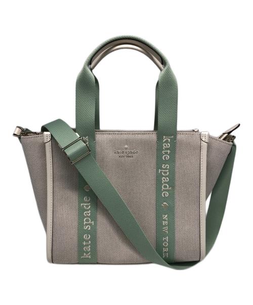 Kate Spade（ケイトスペード）Kate Spade (ケイトスペード) キャンバス2WAYトートバッグ アイボリーの古着・服飾アイテム