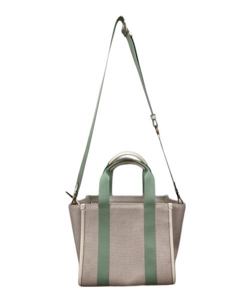 Kate Spade（ケイトスペード）Kate Spade (ケイトスペード) キャンバス2WAYトートバッグ アイボリーの古着・服飾アイテム