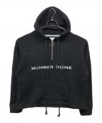 NUMBER (N)INEナンバーナイン）の古着「ハーフジップフリースパーカー」｜ブラック