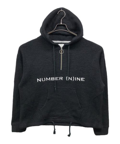 NUMBER (N)INE（ナンバーナイン）NUMBER (N)INE (ナンバーナイン) ハーフジップフリースパーカー ブラック サイズ:3の古着・服飾アイテム