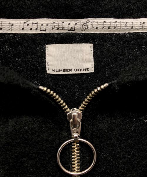 NUMBER (N)INE（ナンバーナイン）NUMBER (N)INE (ナンバーナイン) ハーフジップフリースパーカー ブラック サイズ:3の古着・服飾アイテム