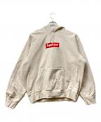 SUPREMEシュプリーム）の古着「Box Logo Hooded Sweatshirt」｜ベージュ×レッド