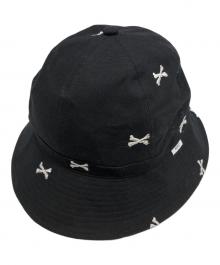 WTAPS（ダブルタップス）の古着「クロスボーン刺繍バケットハット」｜ブラック