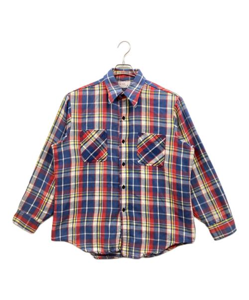 big mac（ビッグマック）BIG MAC (ビッグマック) ヴィンテージヘビーネルシャツ ブルー サイズ:Lの古着・服飾アイテム