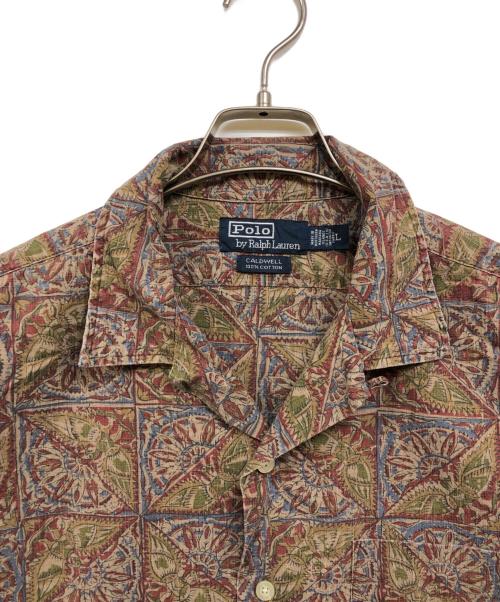 POLO RALPH LAUREN（ポロ・ラルフローレン）POLO RALPH LAUREN (ポロ・ラルフローレン) CALDWELL バティック柄 オープンカラーシャツ ブラウン サイズ:Lの古着・服飾アイテム