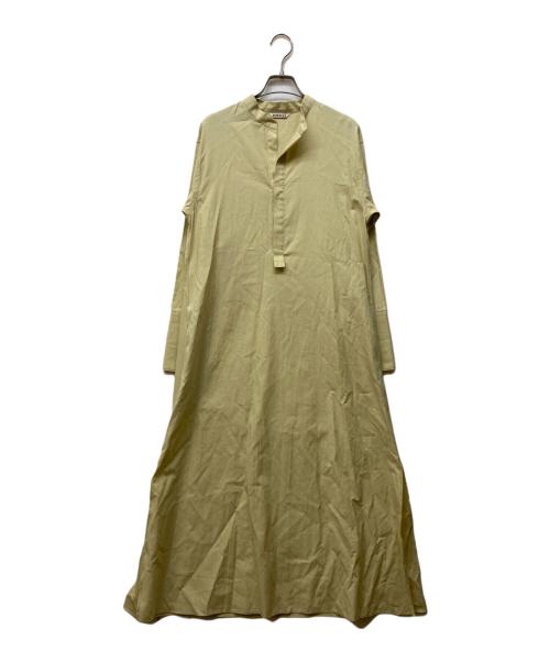 AURALEE（オーラリー）AURALEE (オーラリー) FINX TWILL STAND COLLAR イエローの古着・服飾アイテム