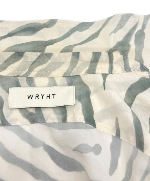 WRYHT（ライト）WRYHT (ライト) ONE-PIECE COLLAR BLOUSE ベージュ×グリーン サイズ:1の古着・服飾アイテム