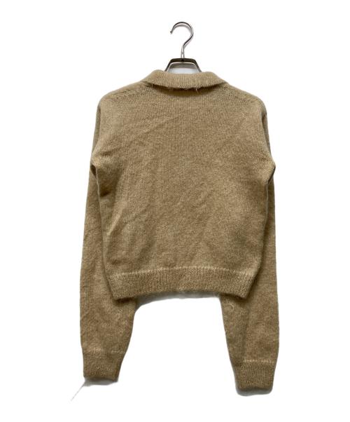 AURALEE（オーラリー）AURALEE (オーラリー) BRUSHED SUPER KID MOHAIR KNIT SHORT POLO ベージュ サイズ:1の古着・服飾アイテム