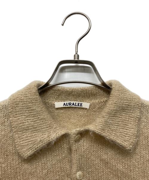AURALEE（オーラリー）AURALEE (オーラリー) BRUSHED SUPER KID MOHAIR KNIT SHORT POLO ベージュ サイズ:1の古着・服飾アイテム