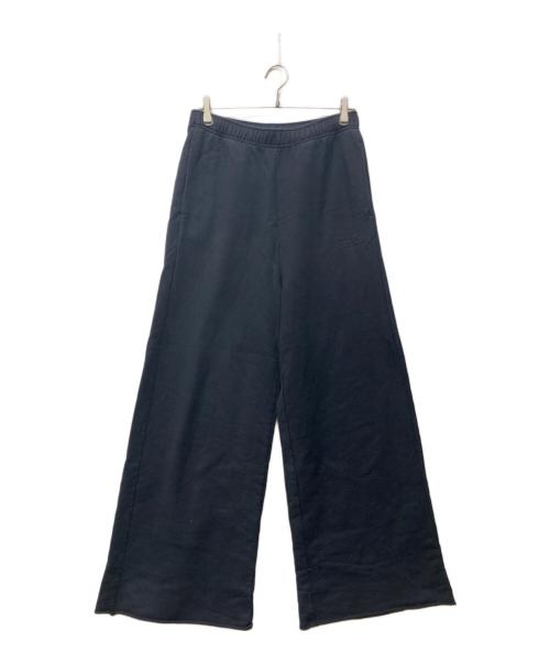 MM6 Maison Margiela（エムエムシックスメゾンマルジェラ）MM6 Maison Margiela (エムエムシックスメゾンマルジェラ) ワイドスウェットパンツ ブラック サイズ:Ｓの古着・服飾アイテム
