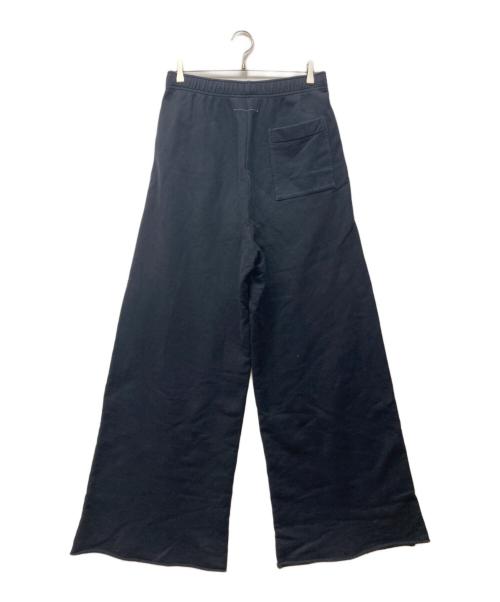 MM6 Maison Margiela（エムエムシックスメゾンマルジェラ）MM6 Maison Margiela (エムエムシックスメゾンマルジェラ) ワイドスウェットパンツ ブラック サイズ:Ｓの古着・服飾アイテム