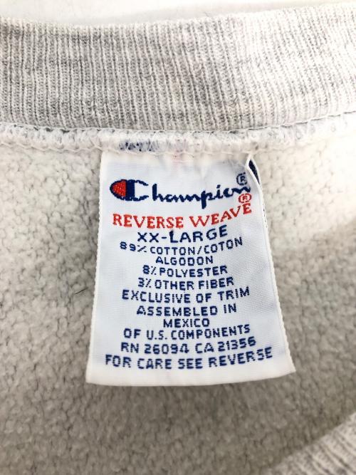 Champion（チャンピオン）Champion (チャンピオン) リバースウィーブスウェット グレー サイズ:XXLの古着・服飾アイテム