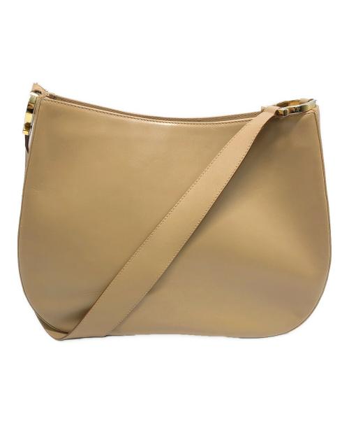 Salvatore Ferragamo（サルヴァトーレ フェラガモ）Salvatore Ferragamo (サルヴァトーレ フェラガモ) ガンチーニストラップショルダーバッグ ベージュの古着・服飾アイテム