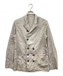 GIORGIO ARMANI（ジョルジョアルマーニ）の古着「リネンシルクダブルジャケット」｜ベージュ