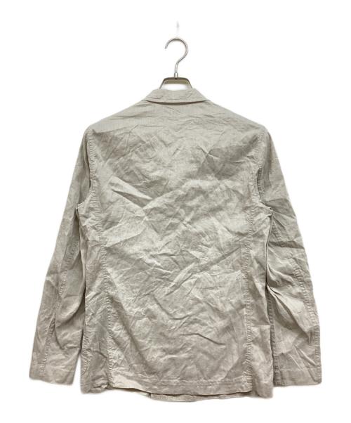 GIORGIO ARMANI（ジョルジョアルマーニ）GIORGIO ARMANI (ジョルジョアルマーニ) リネンシルクダブルジャケット ベージュ サイズ:48の古着・服飾アイテム