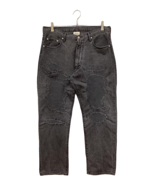 NEXUSVII（ネクサスセブン）NEXUSVII (ネクサスセブン) MERCURY (マーキュリ) ダメージ加工デニムパンツ ブラック サイズ:Mの古着・服飾アイテム