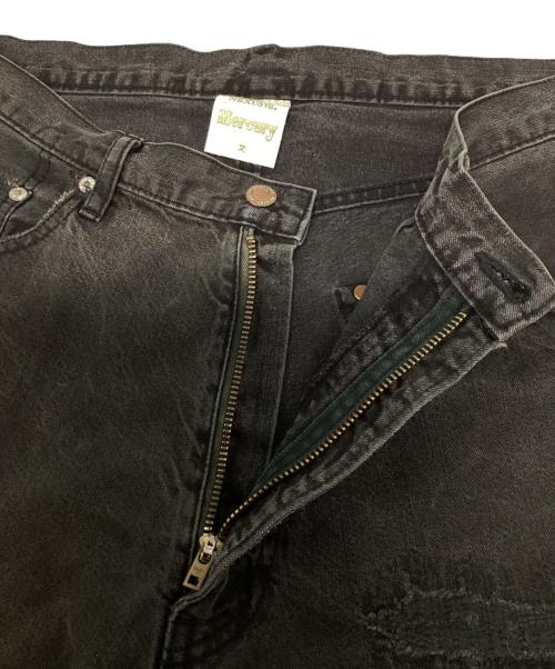 NEXUSVII（ネクサスセブン）NEXUSVII (ネクサスセブン) MERCURY (マーキュリ) ダメージ加工デニムパンツ ブラック サイズ:Mの古着・服飾アイテム