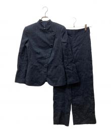 GIORGIO ARMANI（ジョルジョアルマーニ）の古着「リネンシルクセットアップ」｜ネイビー