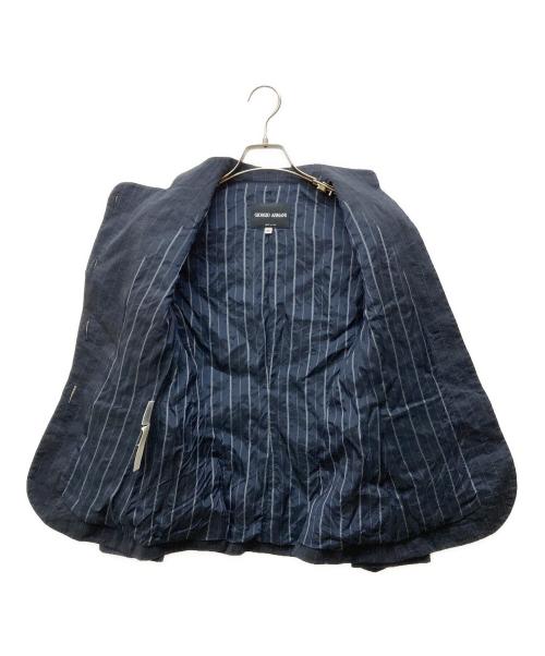 GIORGIO ARMANI（ジョルジョアルマーニ）GIORGIO ARMANI (ジョルジョアルマーニ) リネンシルクセットアップ ネイビー サイズ:36の古着・服飾アイテム