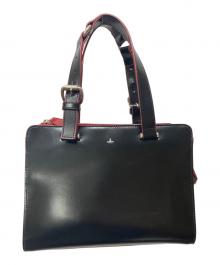 Vivienne Westwood（ヴィヴィアンウエストウッド）の古着「TINY ORB トートバッグ」｜ブラック×レッド