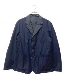 GIORGIO ARMANI（ジョルジョアルマーニ）の古着「リバーシブル撥水光沢カシミアテーラードジャケット」｜ネイビー