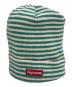 Supreme（シュプリーム）の古着「12SS STRIPE BEANIE」｜グリーン