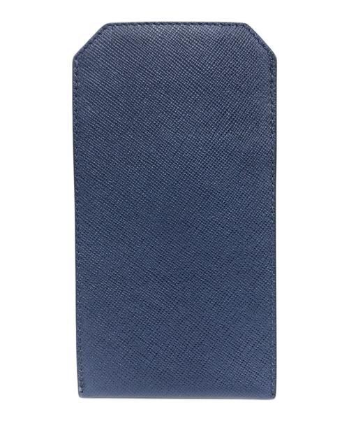 PRADA（プラダ）PRADA (プラダ) サフィアーノレザーカードケース ネイビーの古着・服飾アイテム