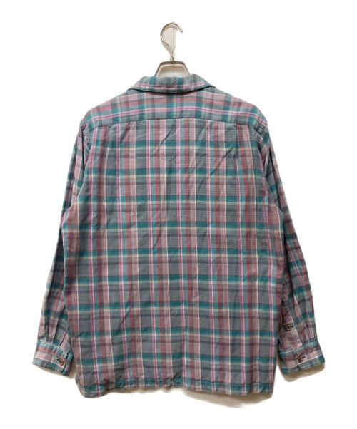 POLO COUNTRY（ポロカントリー）POLO COUNTRY (ポロカントリー) オープンカラーチェックシャツ ピンク×ブルー サイズ:Lの古着・服飾アイテム
