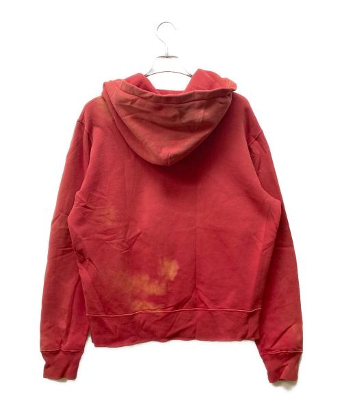 RRL（ダブルアールエル）RRL (ダブルアールエル) ロゴプリント 後付けフーディ レッド サイズ:Lの古着・服飾アイテム